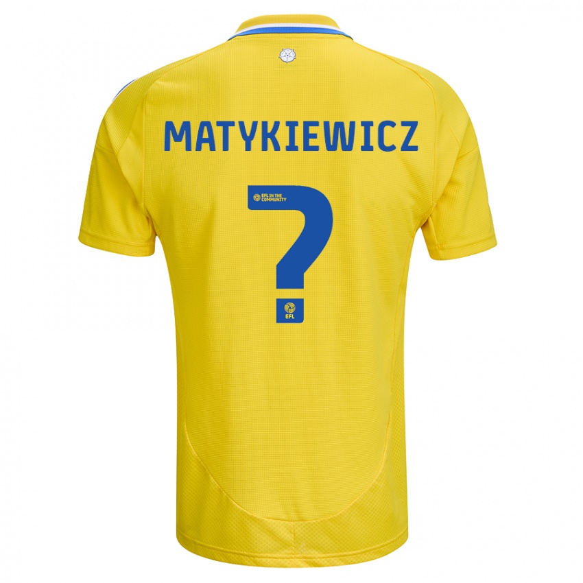 Criança Camisola Luke Matykiewicz #0 Azul Amarelo Alternativa 2024/25 Camisa