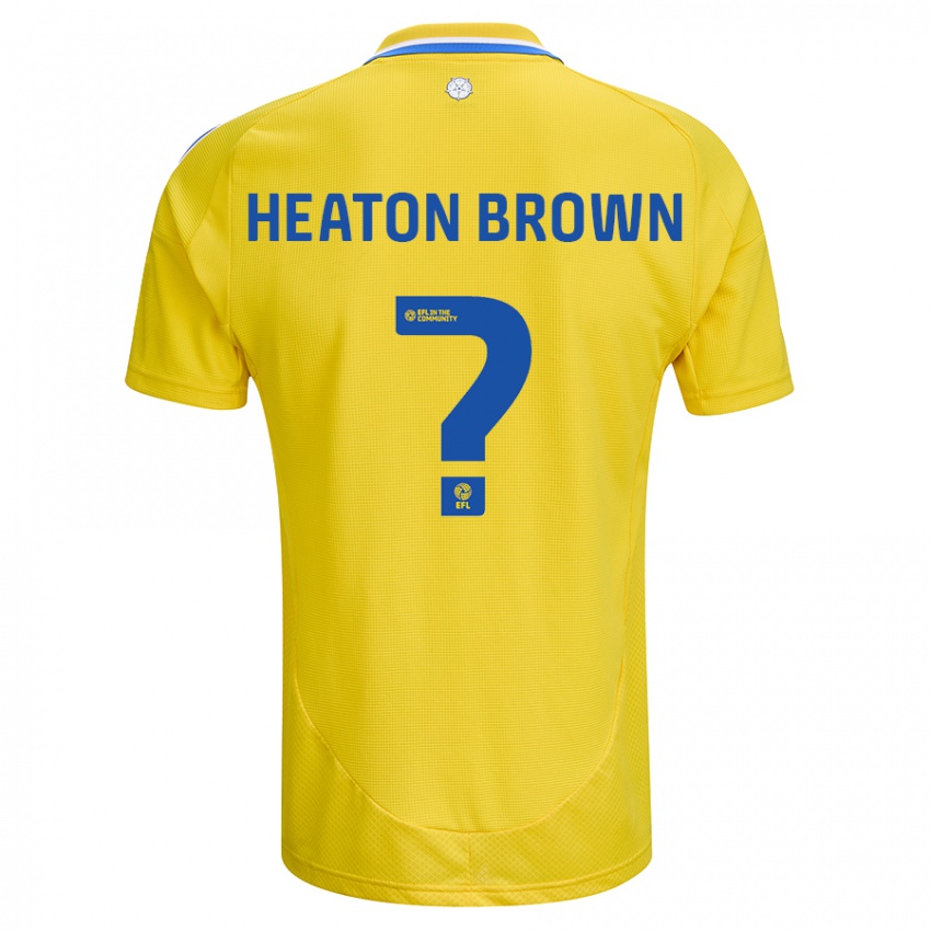 Criança Camisola Heaton Brown #0 Azul Amarelo Alternativa 2024/25 Camisa