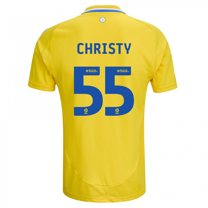 Criança Camisola Harry Christy #55 Azul Amarelo Alternativa 2024/25 Camisa