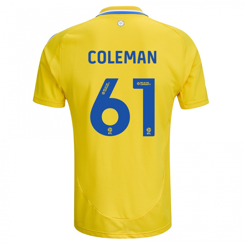 Criança Camisola Cian Coleman #61 Azul Amarelo Alternativa 2024/25 Camisa