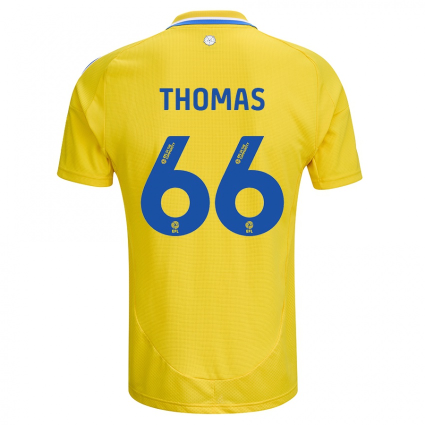 Criança Camisola Luca Thomas #66 Azul Amarelo Alternativa 2024/25 Camisa