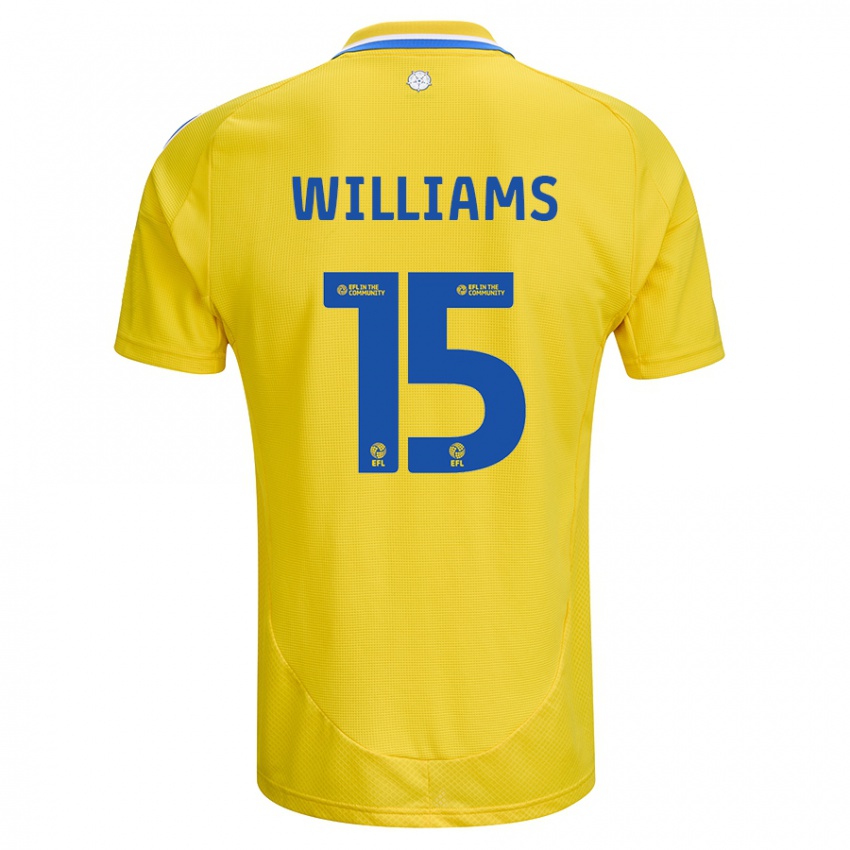 Criança Camisola Paige Williams #15 Azul Amarelo Alternativa 2024/25 Camisa