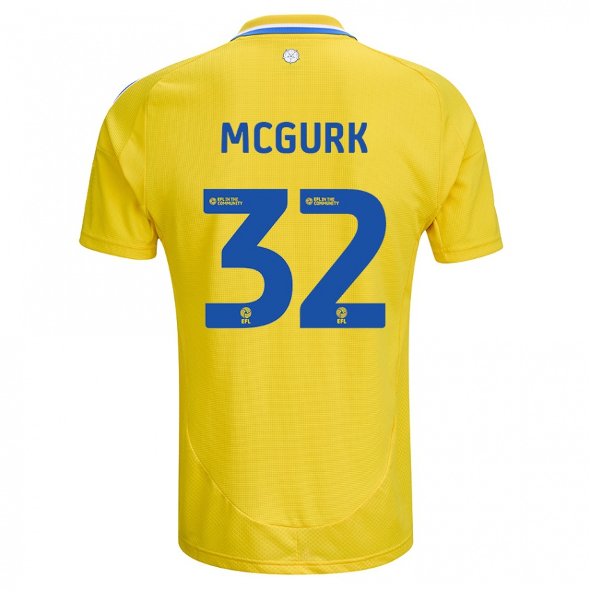 Criança Camisola Sean Mcgurk #32 Azul Amarelo Alternativa 2024/25 Camisa