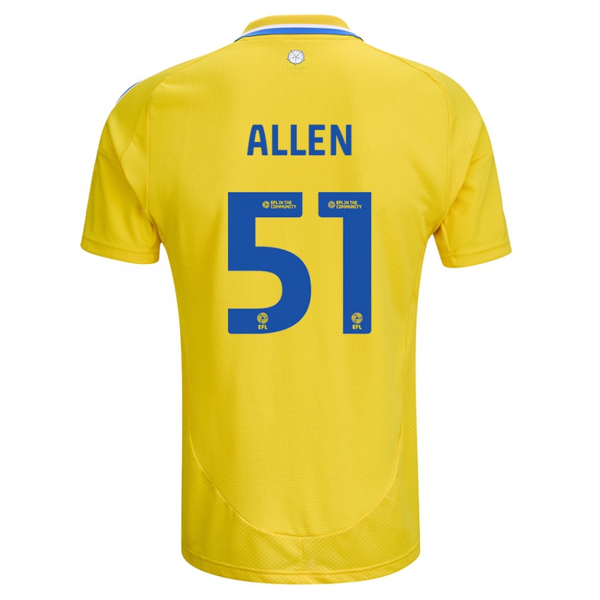 Criança Camisola Charlie Allen #51 Azul Amarelo Alternativa 2024/25 Camisa