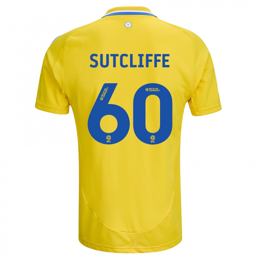 Criança Camisola Harvey Sutcliffe #60 Azul Amarelo Alternativa 2024/25 Camisa