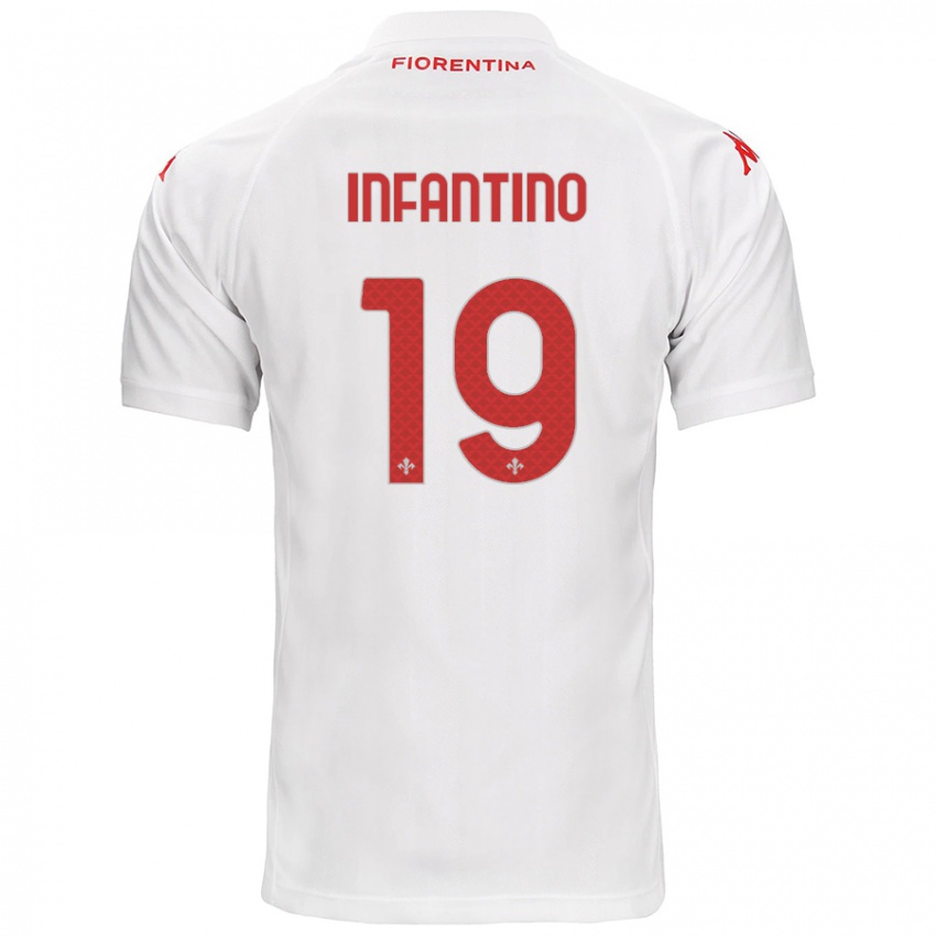 Criança Camisola Gino Infantino #19 Branco Alternativa 2024/25 Camisa