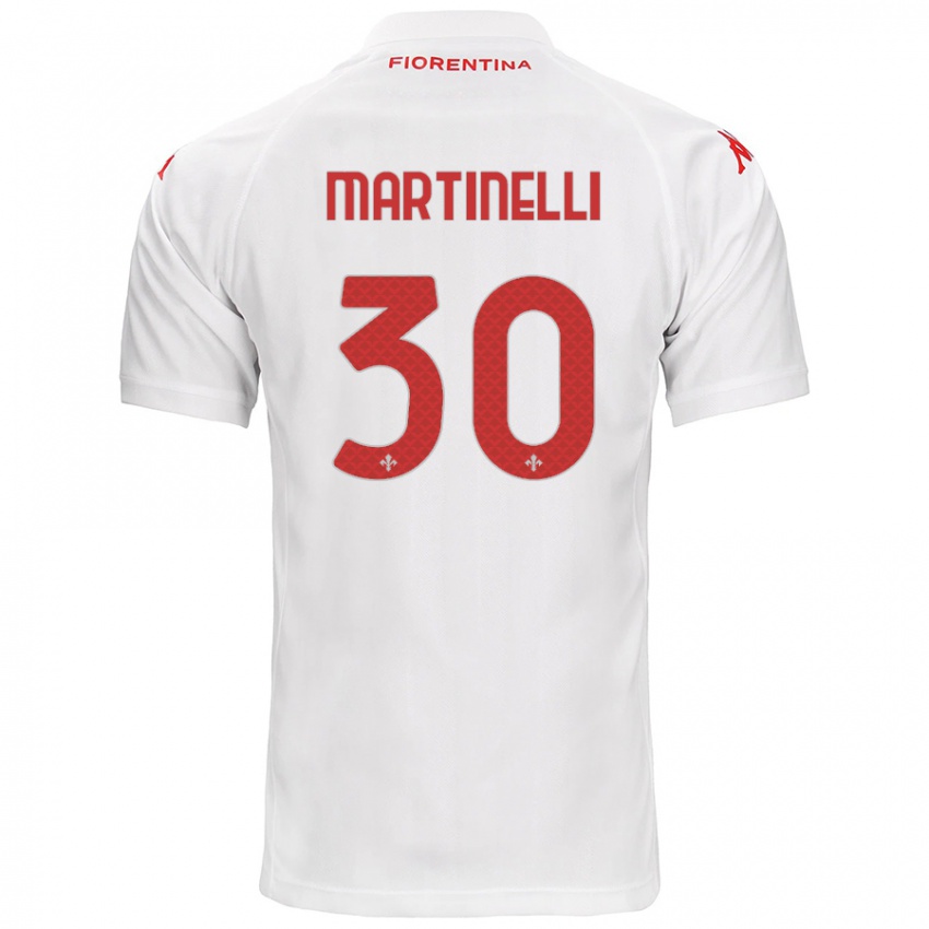 Criança Camisola Tommaso Martinelli #30 Branco Alternativa 2024/25 Camisa