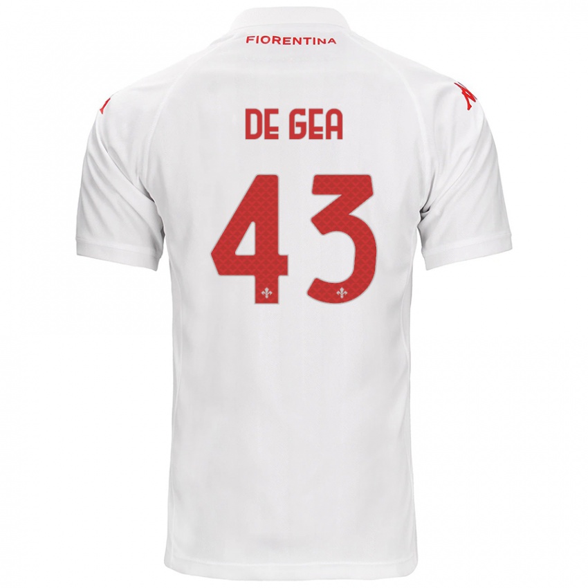 Criança Camisola David De Gea #43 Branco Alternativa 2024/25 Camisa