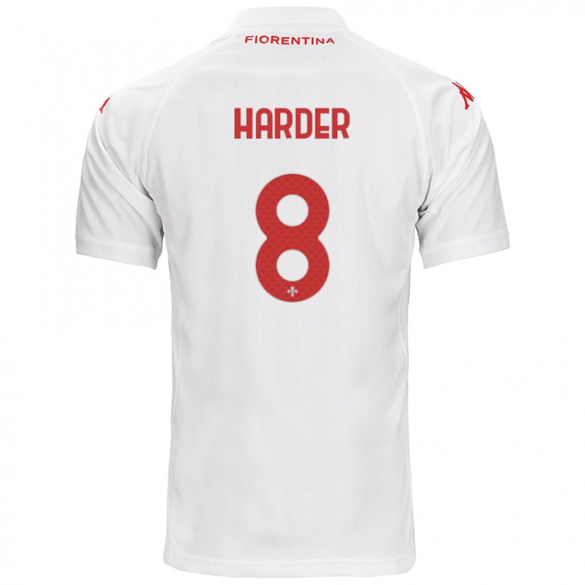 Criança Camisola Jonas Harder #8 Branco Alternativa 2024/25 Camisa