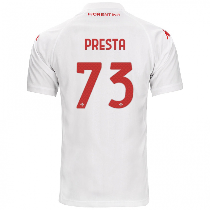 Criança Camisola Francesco Presta #73 Branco Alternativa 2024/25 Camisa