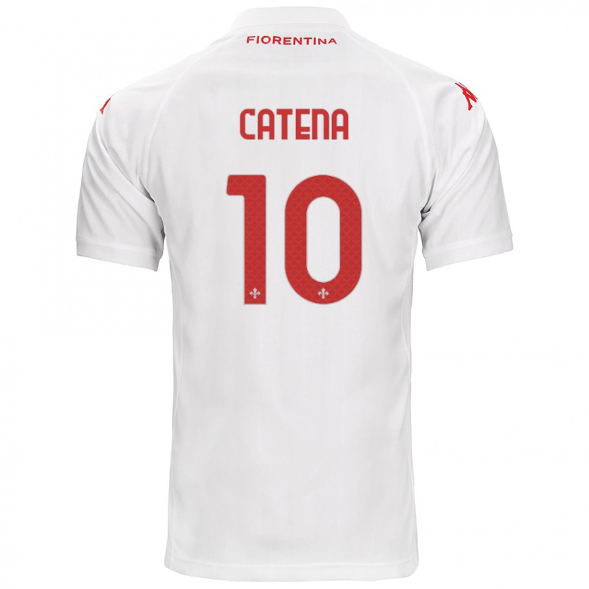 Criança Camisola Michaela Catena #10 Branco Alternativa 2024/25 Camisa