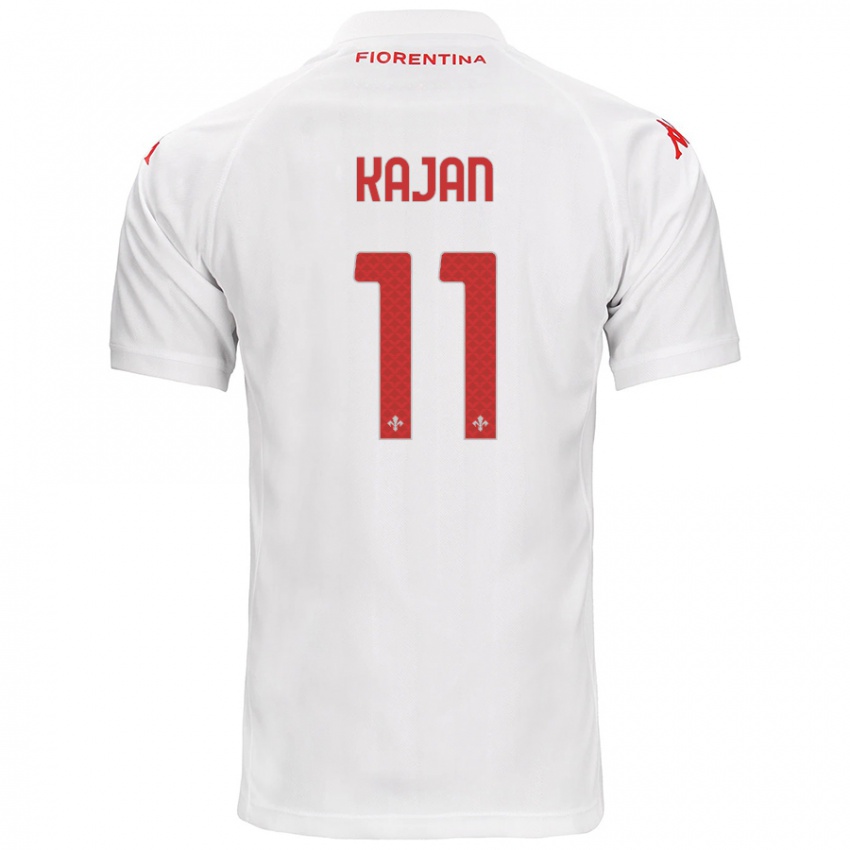 Criança Camisola Zsanett Kaján #11 Branco Alternativa 2024/25 Camisa