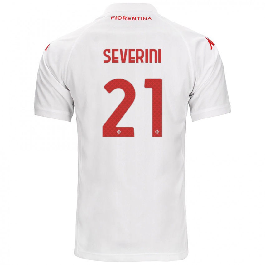 Criança Camisola Emma Severini #21 Branco Alternativa 2024/25 Camisa