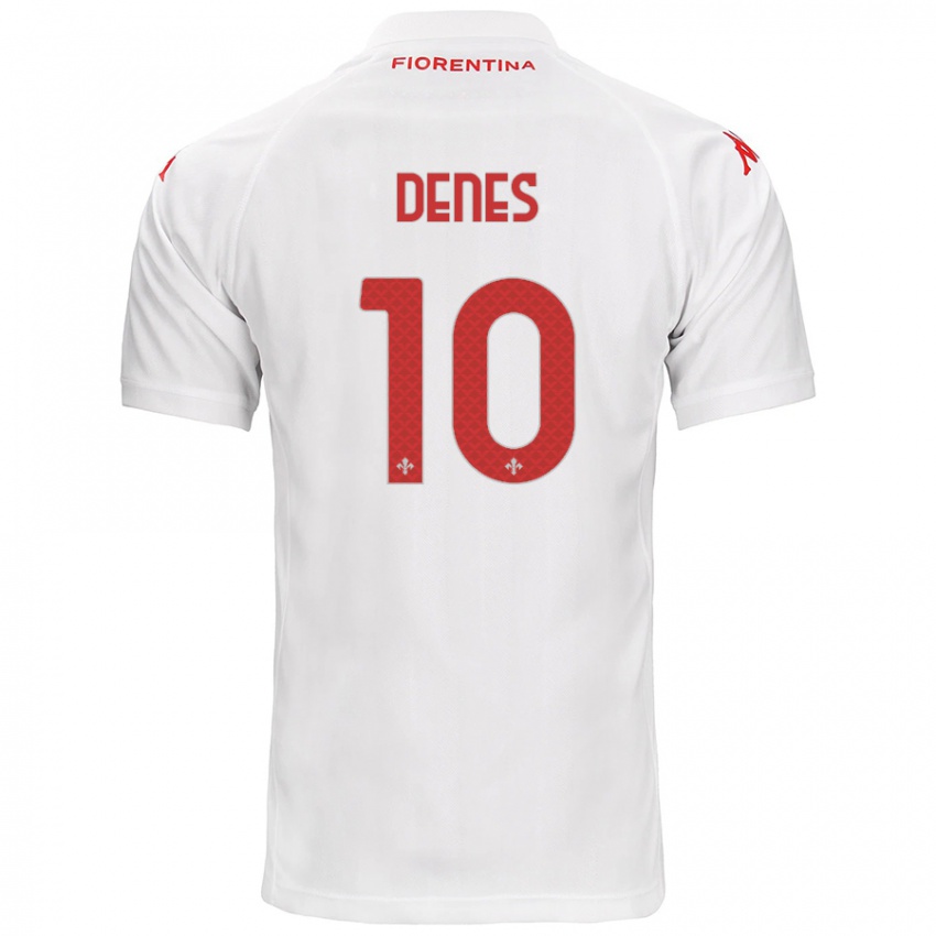 Criança Camisola Adrián Dénes #10 Branco Alternativa 2024/25 Camisa