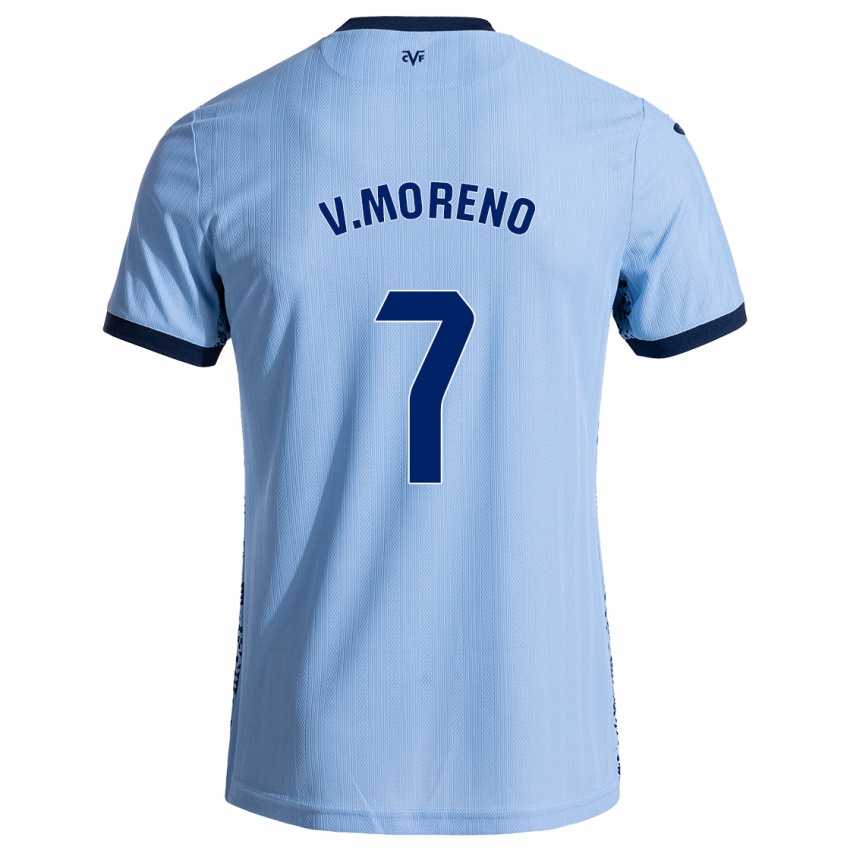 Criança Camisola Víctor Moreno #7 Celeiro Azul Alternativa 2024/25 Camisa