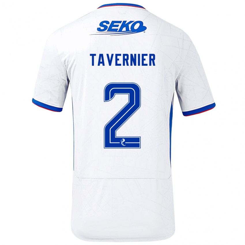 Criança Camisola James Tavernier #2 Azul Branco Alternativa 2024/25 Camisa