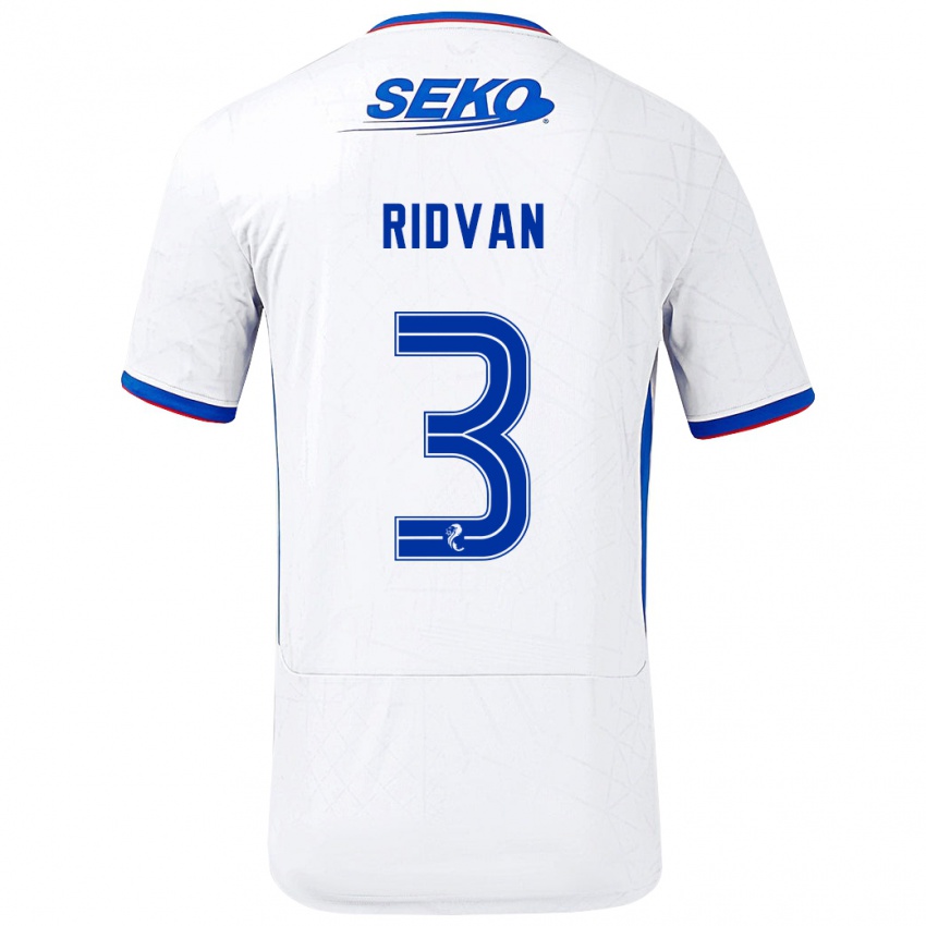 Criança Camisola Rıdvan Yılmaz #3 Azul Branco Alternativa 2024/25 Camisa