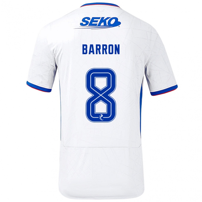 Criança Camisola Connor Barron #8 Azul Branco Alternativa 2024/25 Camisa