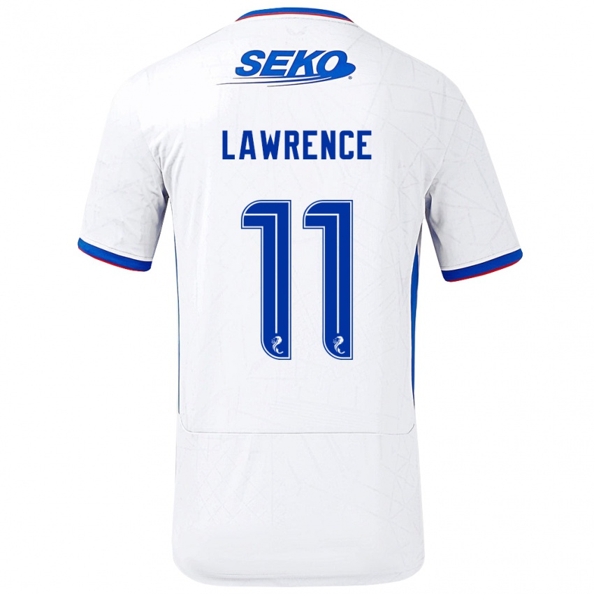 Criança Camisola Tom Lawrence #11 Azul Branco Alternativa 2024/25 Camisa