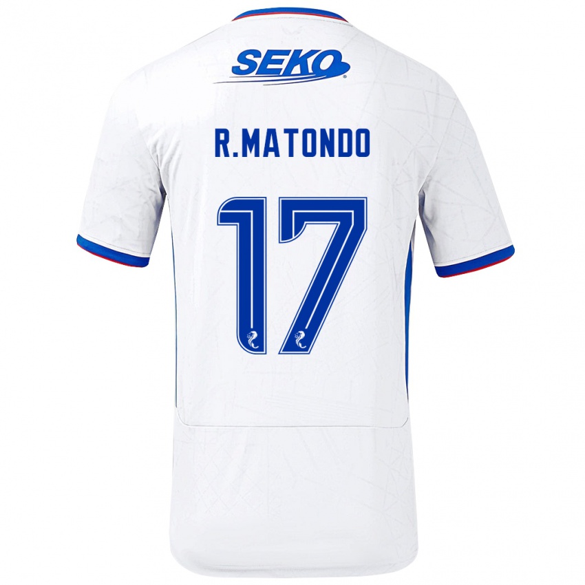 Criança Camisola Rabbi Matondo #17 Azul Branco Alternativa 2024/25 Camisa