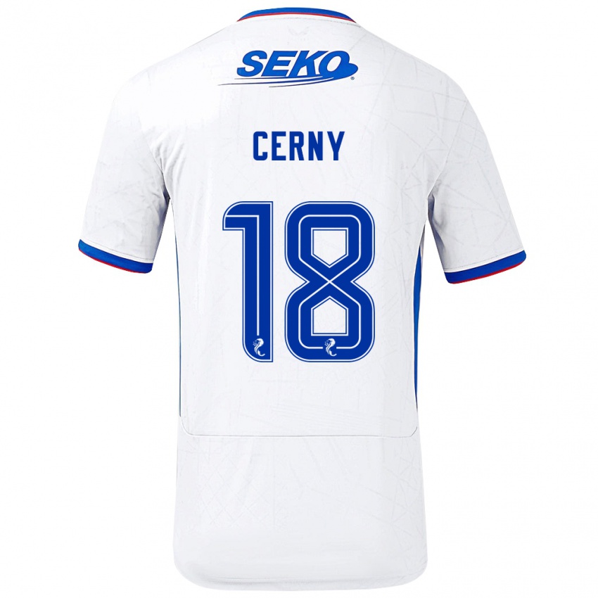 Criança Camisola Vaclav Cerny #18 Azul Branco Alternativa 2024/25 Camisa