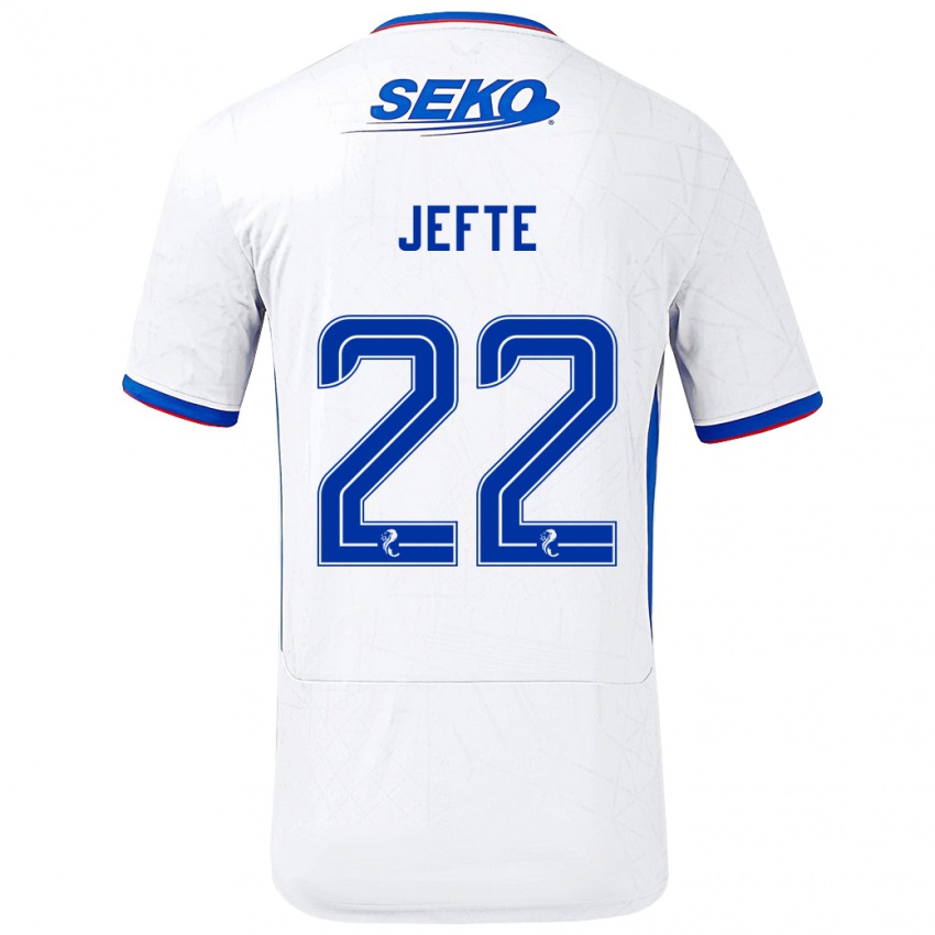 Criança Camisola Jefté #22 Azul Branco Alternativa 2024/25 Camisa