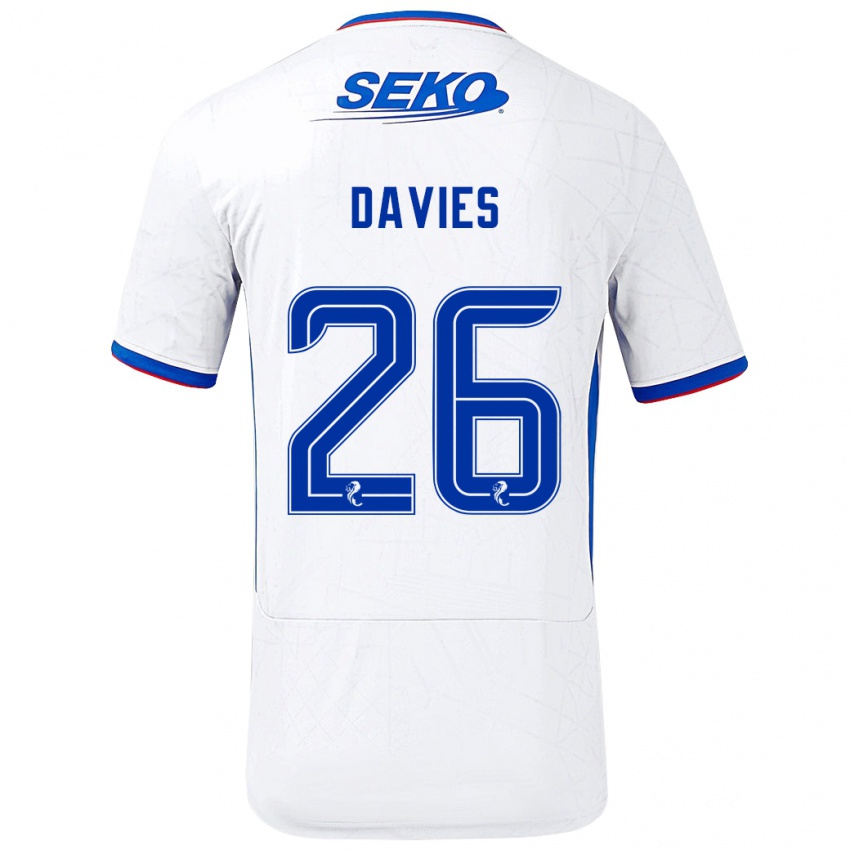 Criança Camisola Ben Davies #26 Azul Branco Alternativa 2024/25 Camisa