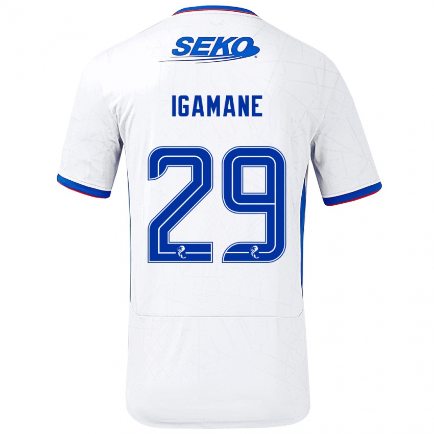 Criança Camisola Hamza Igamane #29 Azul Branco Alternativa 2024/25 Camisa