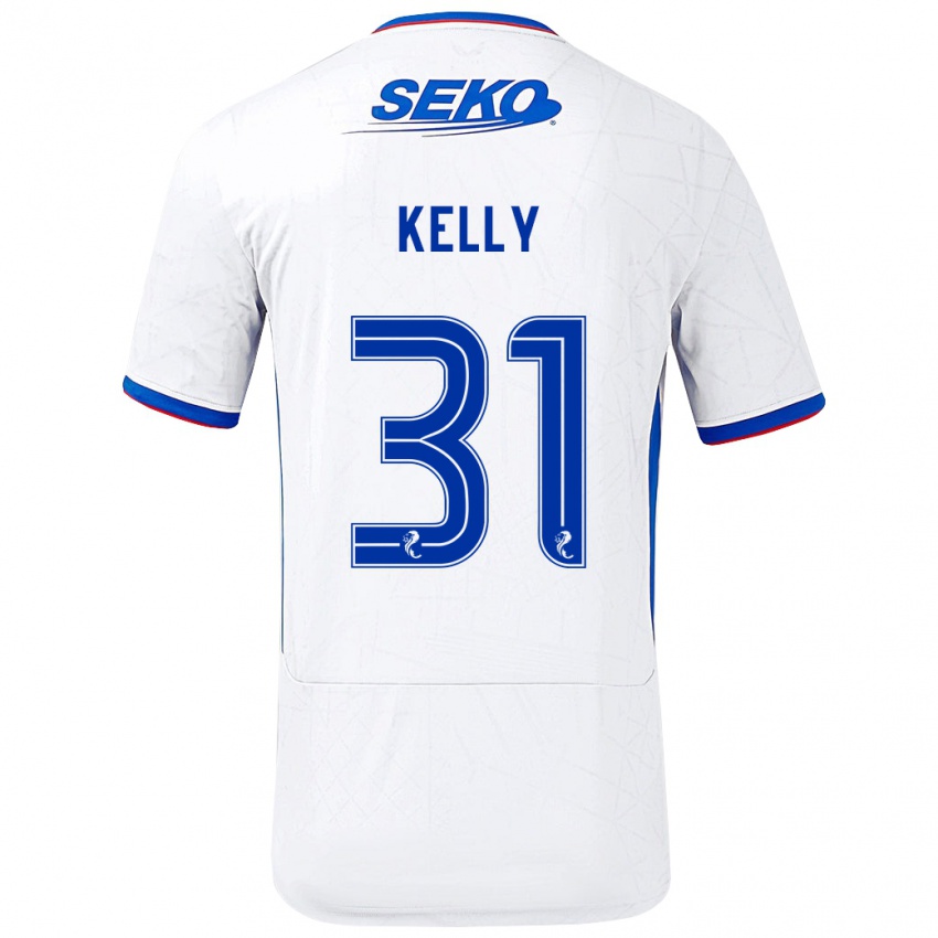 Criança Camisola Liam Kelly #31 Azul Branco Alternativa 2024/25 Camisa