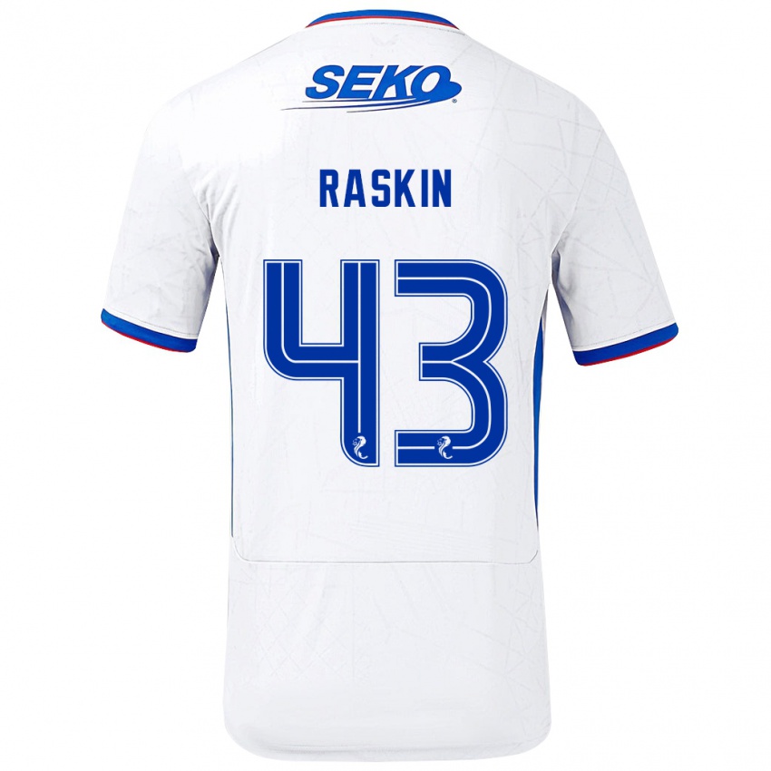 Criança Camisola Nicolas Raskin #43 Azul Branco Alternativa 2024/25 Camisa