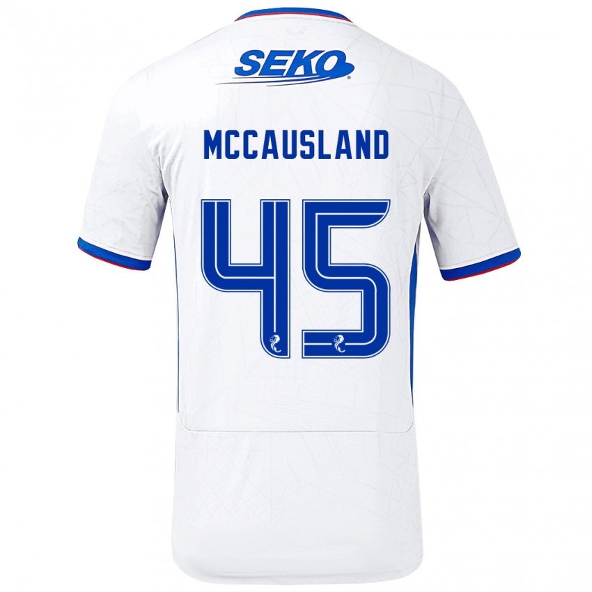 Criança Camisola Ross Mccausland #45 Azul Branco Alternativa 2024/25 Camisa