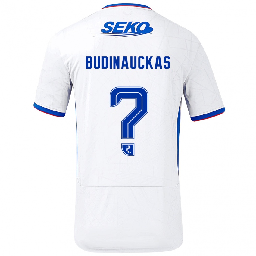 Criança Camisola Lewis Budinauckas #0 Azul Branco Alternativa 2024/25 Camisa