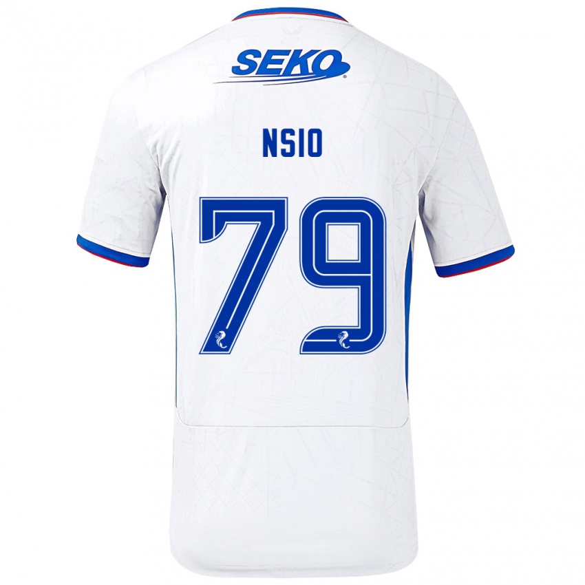 Criança Camisola Paul Nsio #79 Azul Branco Alternativa 2024/25 Camisa