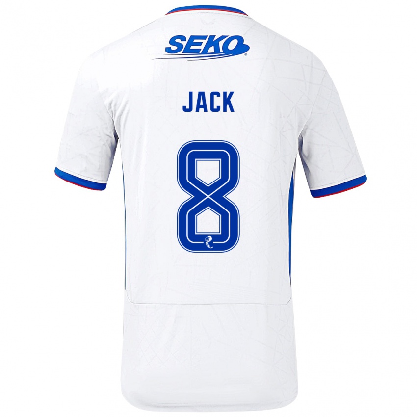 Criança Camisola Ryan Jack #8 Azul Branco Alternativa 2024/25 Camisa