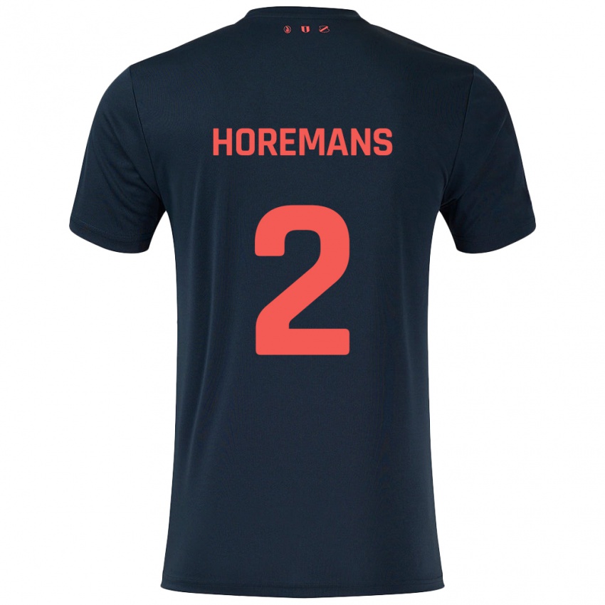 Criança Camisola Siebe Horemans #2 Vermelho Preto Alternativa 2024/25 Camisa