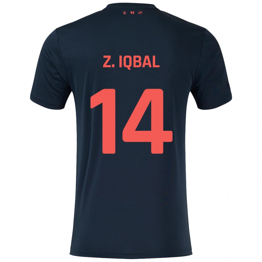 Criança Camisola Zidane Iqbal #14 Vermelho Preto Alternativa 2024/25 Camisa