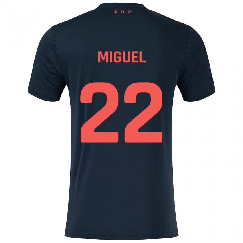 Criança Camisola Miguel Rodríguez #22 Vermelho Preto Alternativa 2024/25 Camisa