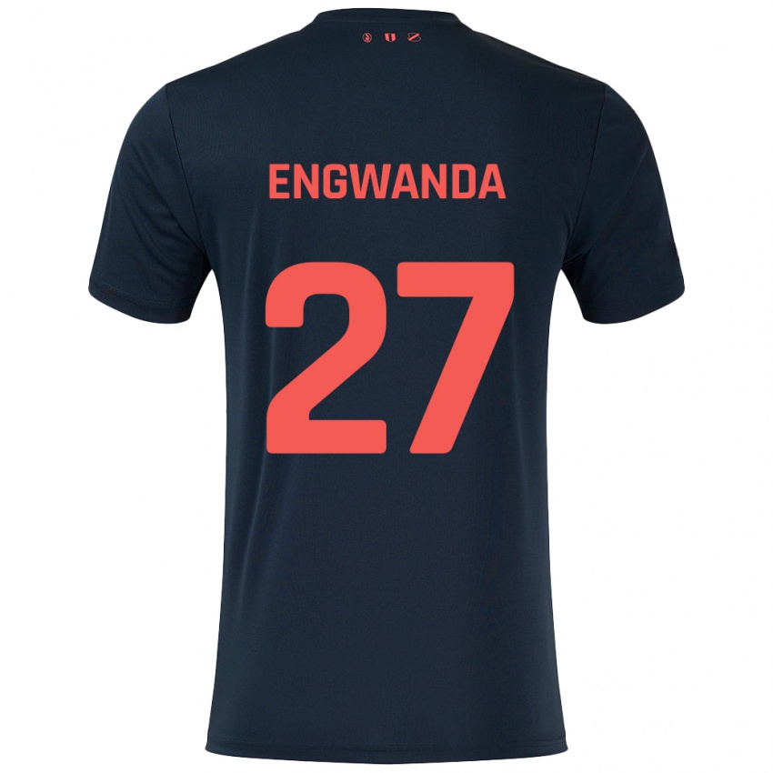 Criança Camisola Alonzo Engwanda #27 Vermelho Preto Alternativa 2024/25 Camisa