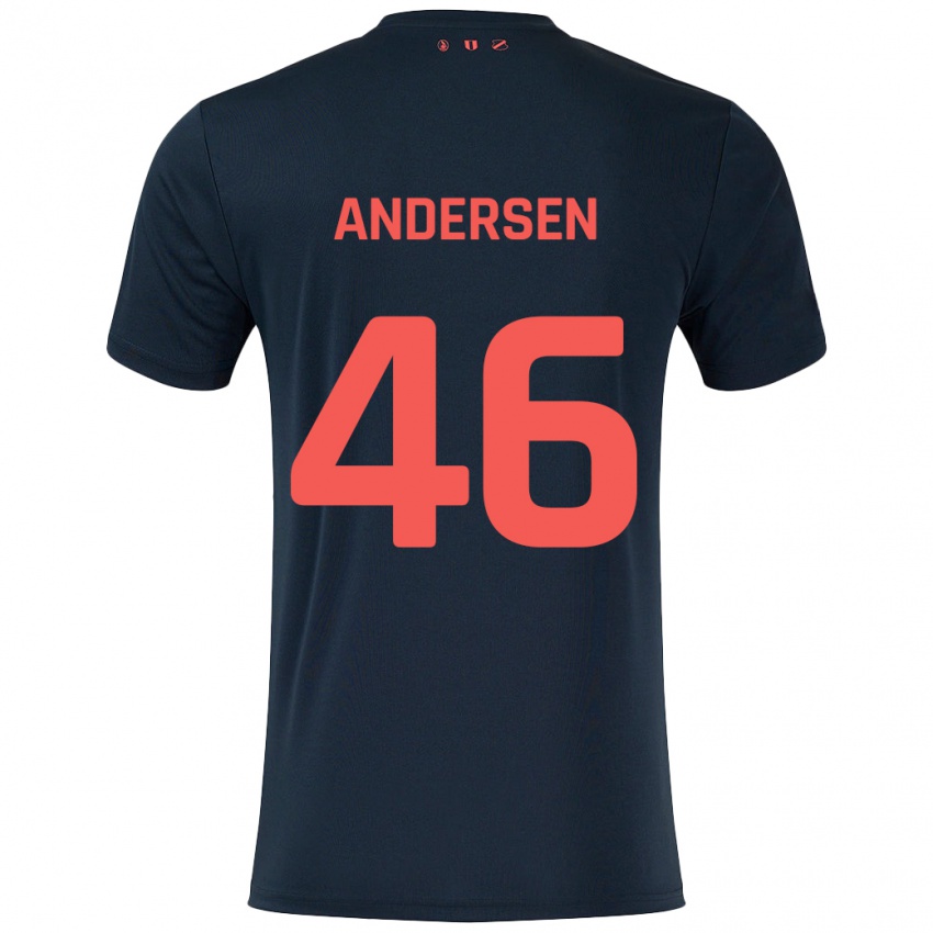 Criança Camisola Silas Andersen #46 Vermelho Preto Alternativa 2024/25 Camisa