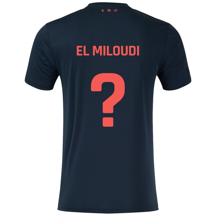 Criança Camisola Rayan El Miloudi #0 Vermelho Preto Alternativa 2024/25 Camisa