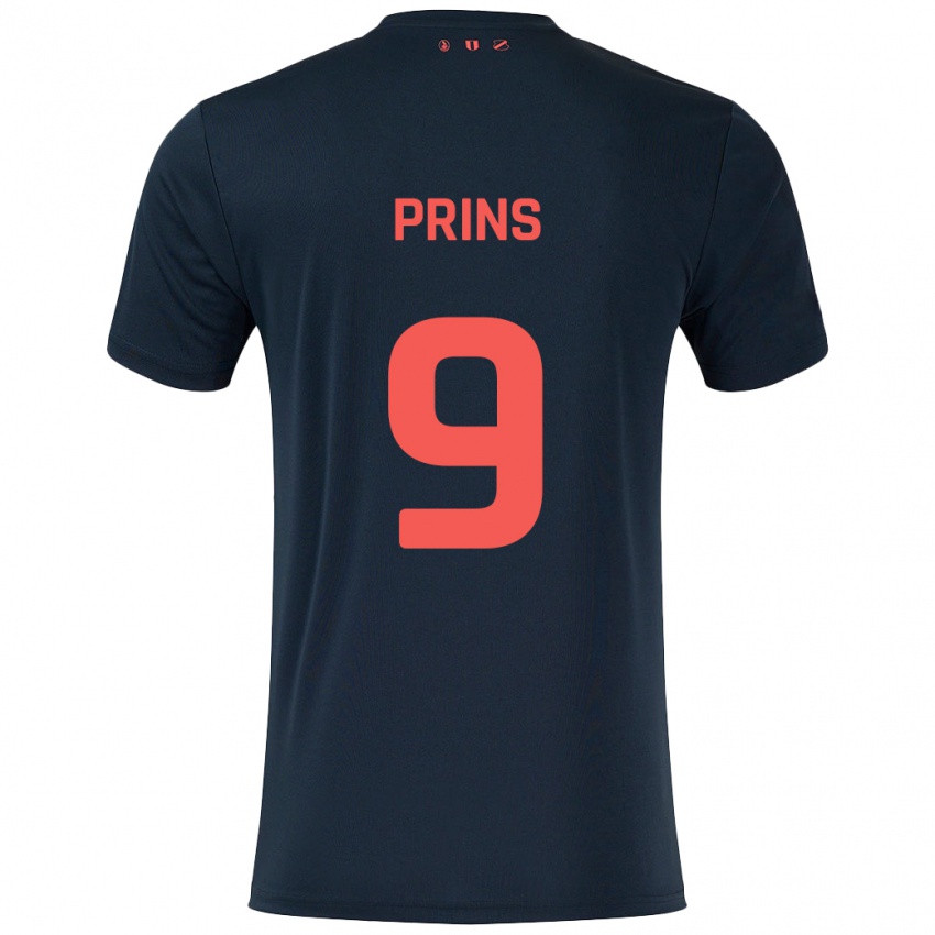 Criança Camisola Femke Prins #9 Vermelho Preto Alternativa 2024/25 Camisa