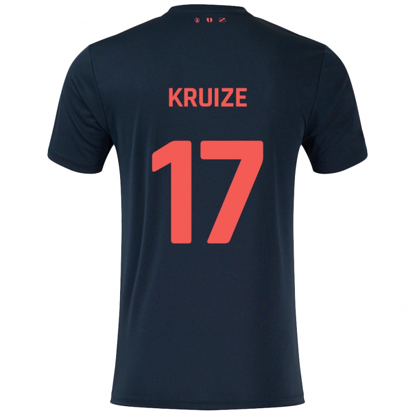 Criança Camisola Elisha Kruize #17 Vermelho Preto Alternativa 2024/25 Camisa