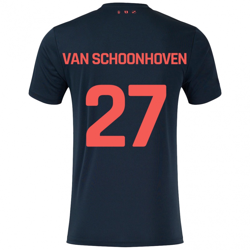 Criança Camisola Nurija Van Schoonhoven #27 Vermelho Preto Alternativa 2024/25 Camisa