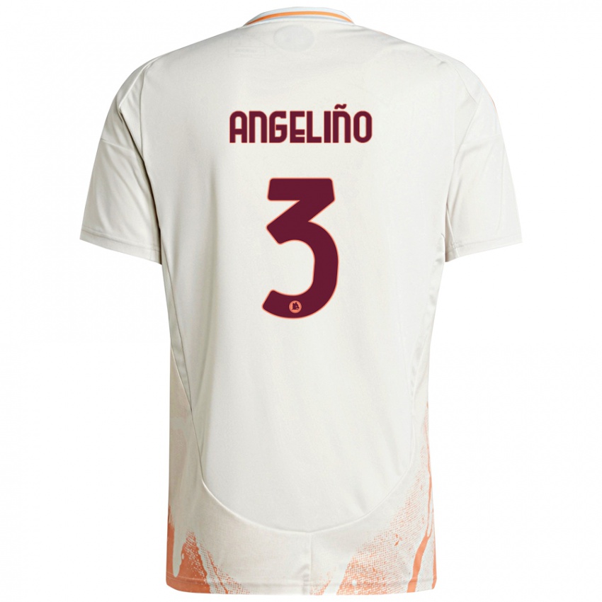 Criança Camisola Angelino #3 Creme Branco Laranja Alternativa 2024/25 Camisa