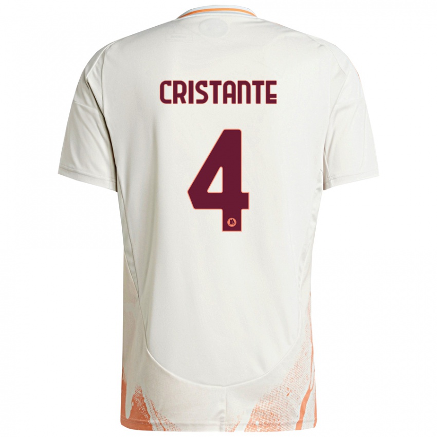 Criança Camisola Bryan Cristante #4 Creme Branco Laranja Alternativa 2024/25 Camisa