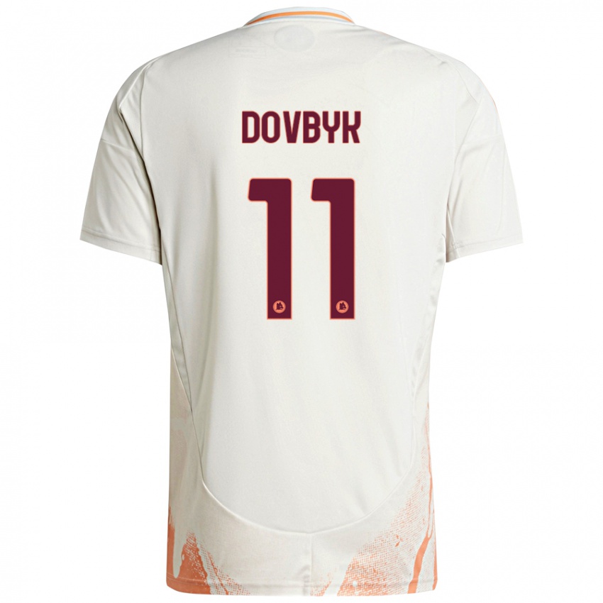 Criança Camisola Artem Dovbyk #11 Creme Branco Laranja Alternativa 2024/25 Camisa