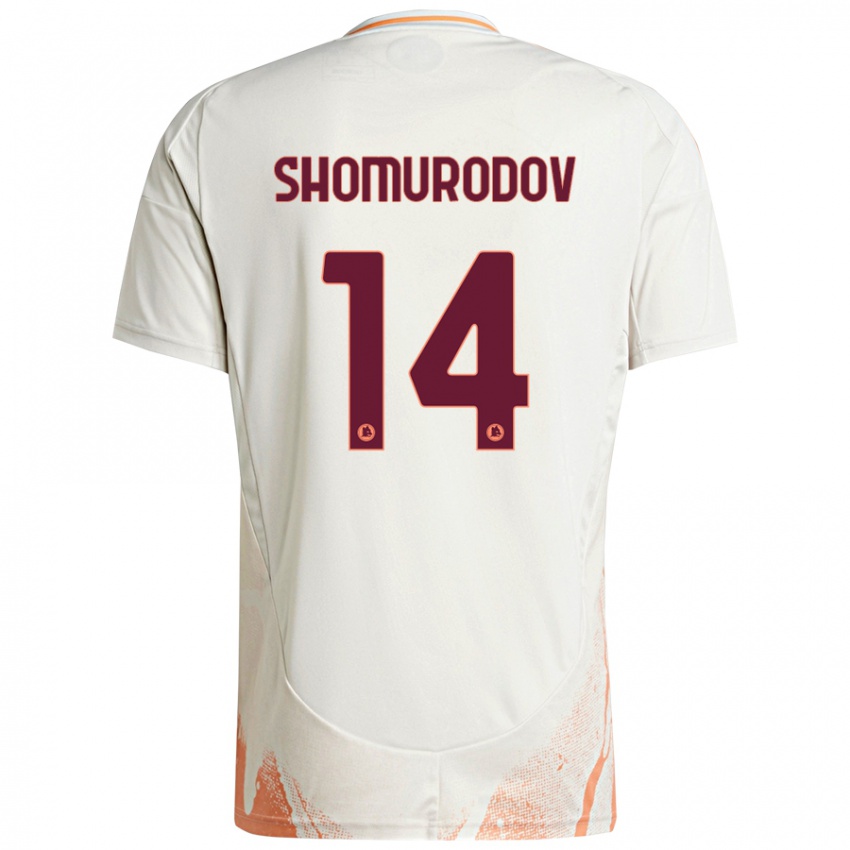 Criança Camisola Eldor Shomurodov #14 Creme Branco Laranja Alternativa 2024/25 Camisa