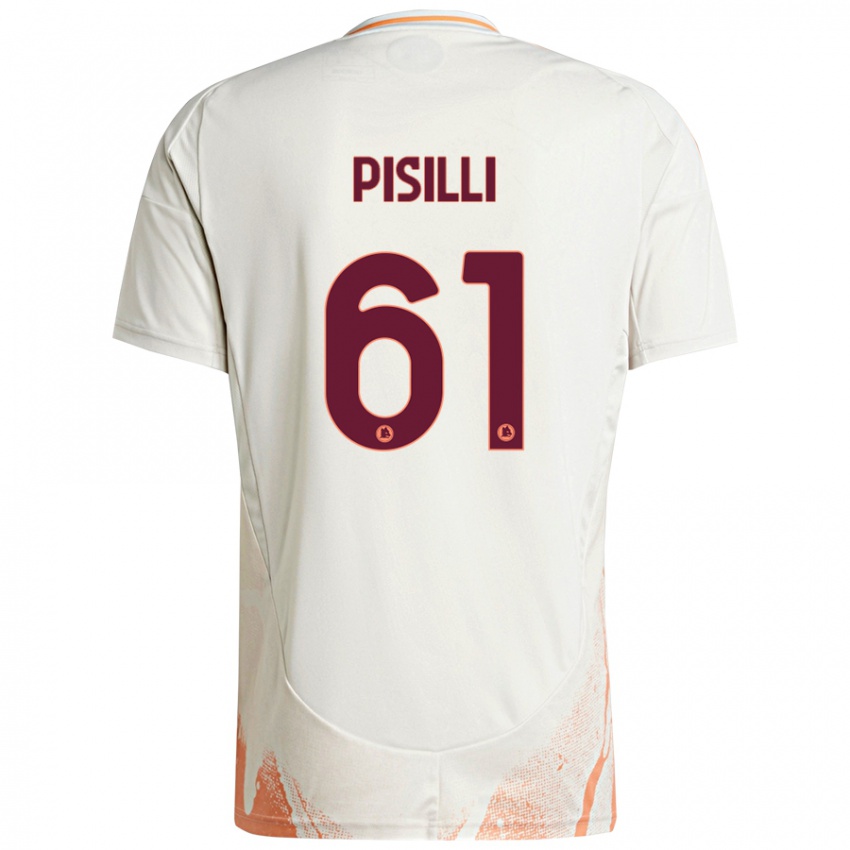 Criança Camisola Niccolo Pisilli #61 Creme Branco Laranja Alternativa 2024/25 Camisa