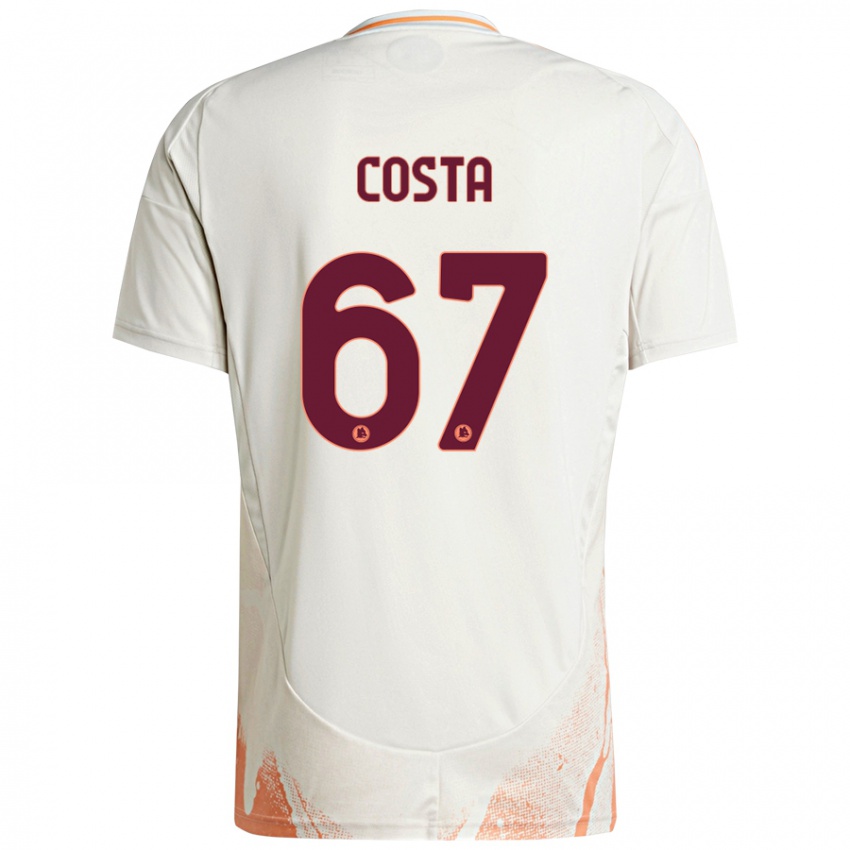 Criança Camisola João Costa #67 Creme Branco Laranja Alternativa 2024/25 Camisa