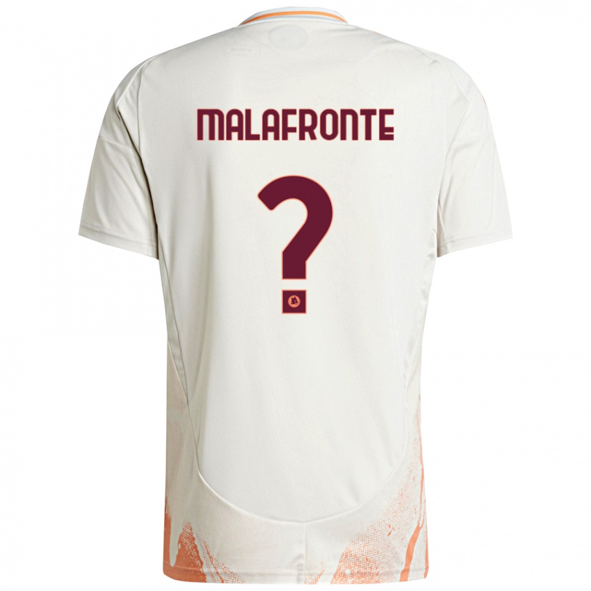 Criança Camisola Matteo Malafronte #0 Creme Branco Laranja Alternativa 2024/25 Camisa